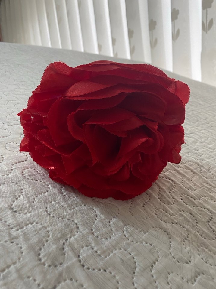 Kırmızı Fırfırlı Kadın Saç Aksesuarı - Görsel 3