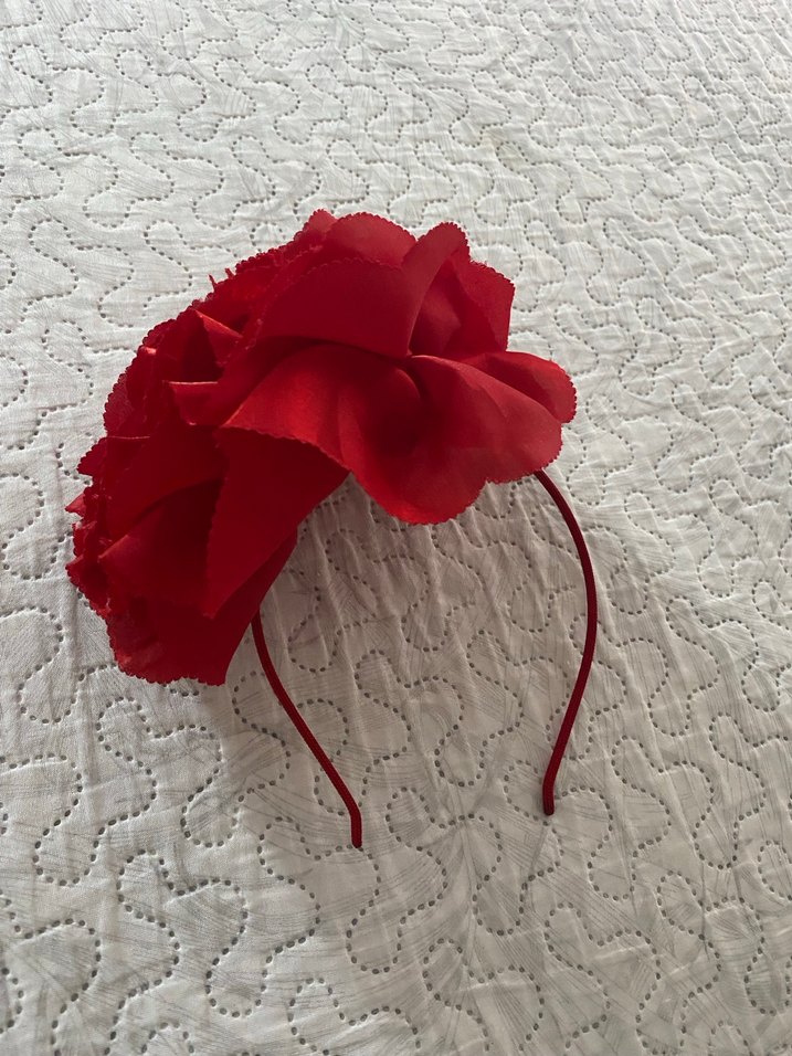 Kırmızı Fırfırlı Kadın Saç Aksesuarı - Görsel 2