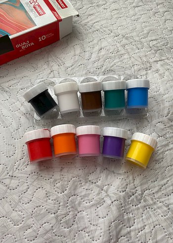 İkili tuval ve guaj boya - Görsel 5