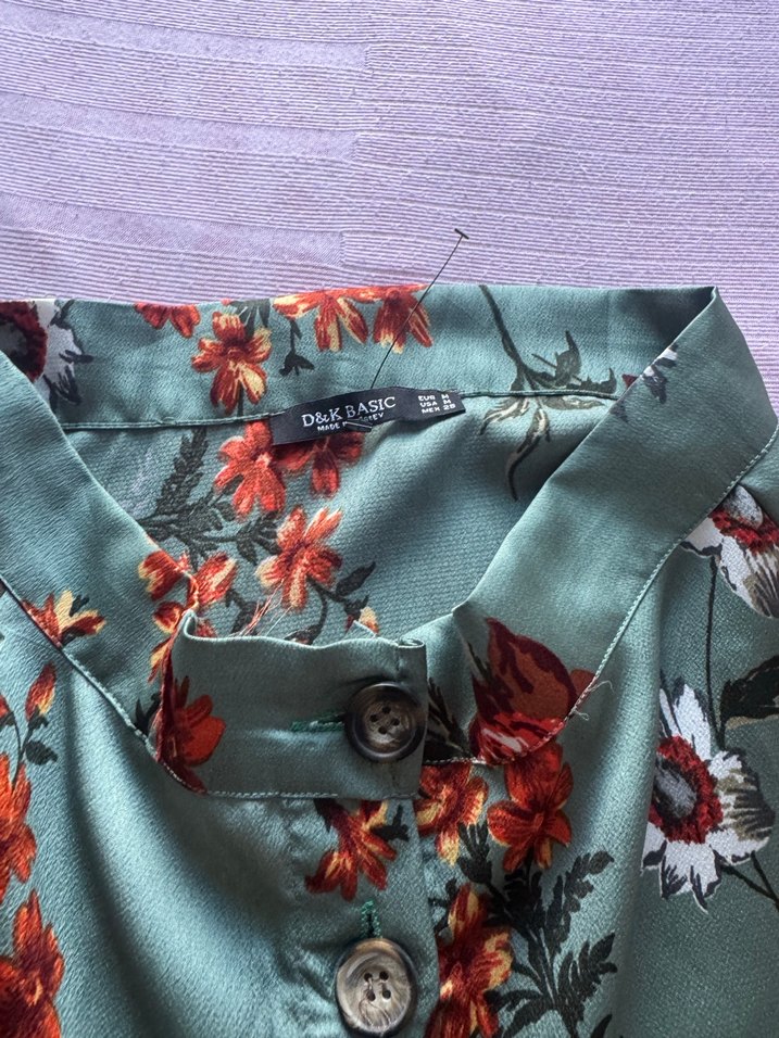 Çiçek Desenli Bohem Düğmeli Uzun Etek - Görsel 3