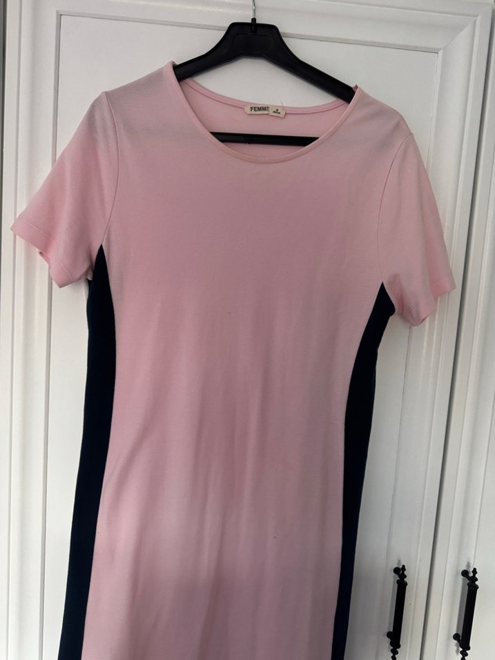 Pembe Midi Kısa Kollu Günlük Elbise - Görsel 4