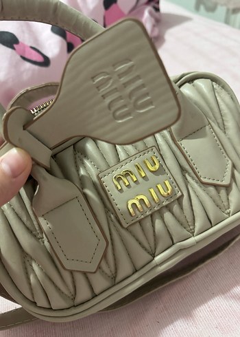 Bej Miu Miu Deri Kadın Çanta - Görsel 4