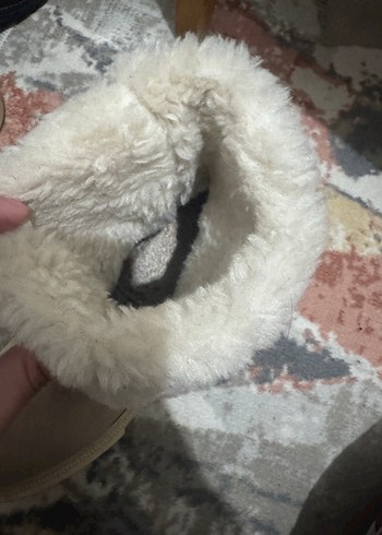 Bej Tüylü Platform Topuklu Kadın Bot - Görsel 6