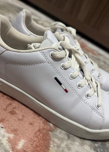 Beyaz Bağcıklı Kadın Sneaker - Görsel 2