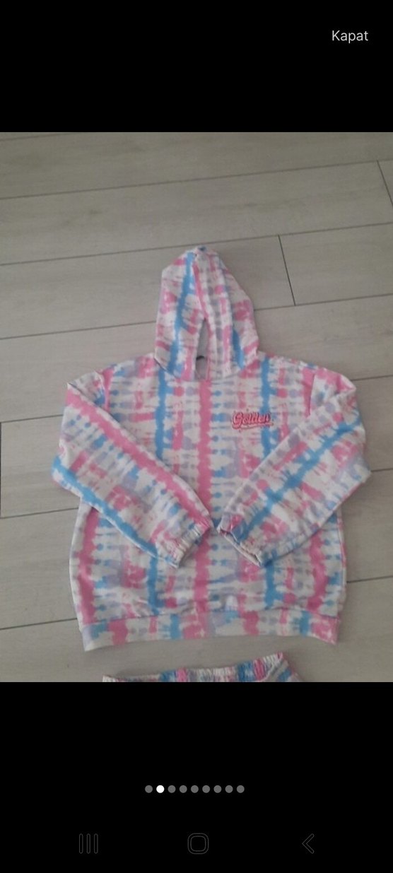 Kızlar için Çok Renkli Tie-Dye Eşofman Takımı - Görsel 2