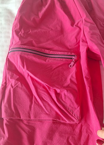 BİZE Pembe Oversize Paraşüt Pantalon - Görsel 4