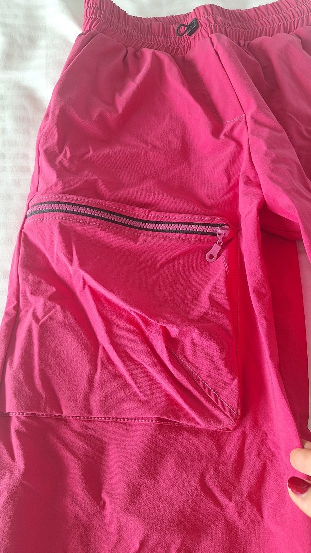 BİZE Pembe Oversize Paraşüt Pantalon - Görsel 4