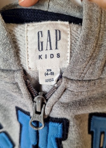 Gri Kapüşonlu GAP Fermuarlı Sweatshirt - Görsel 3