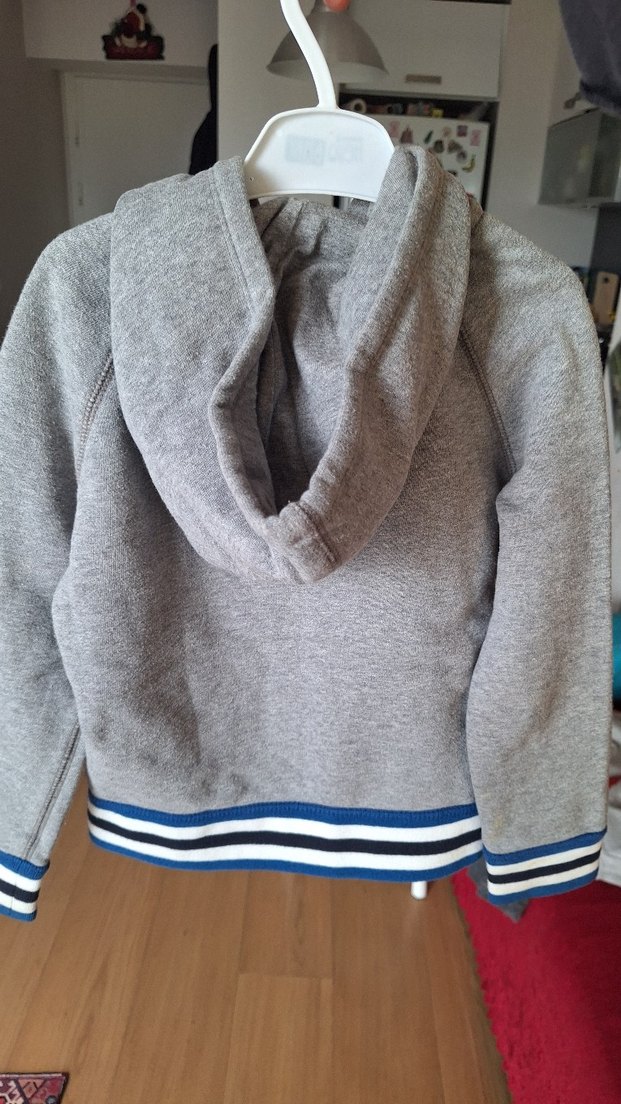 Gri Kapüşonlu GAP Fermuarlı Sweatshirt - Görsel 2