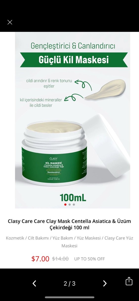 Clasy Care Yenileyici Kil Maskesi 100 ml - Görsel 2