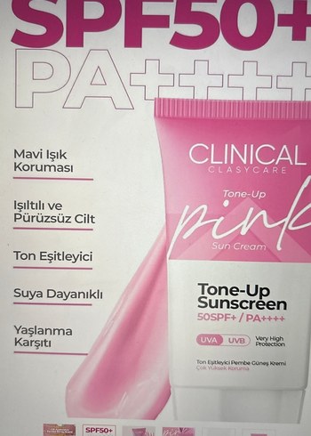 clasy pembe ton eşitleyici güneş kremi - Görsel 2