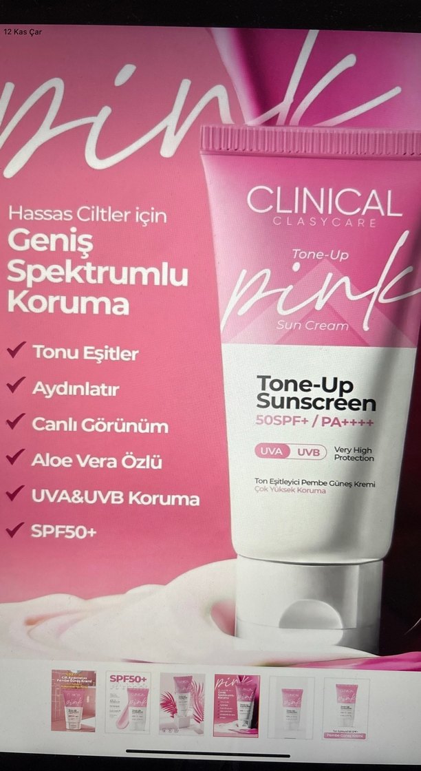 clasy pembe ton eşitleyici güneş kremi - Görsel 4