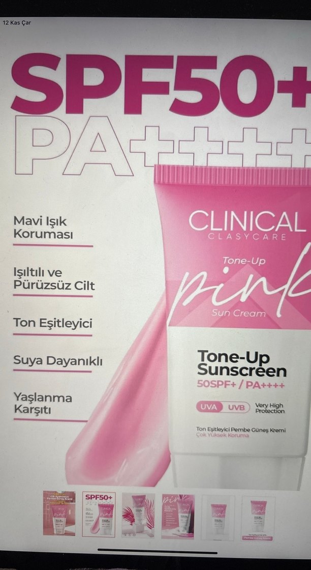 clasy pembe ton eşitleyici güneş kremi - Görsel 2