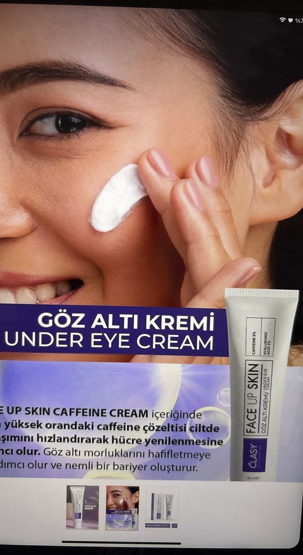 Clasy Hyaluronik Asit ve Kafeinli Gözaltı Kremi 40 ml - Görsel 2