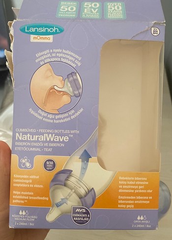 Mor Lansinoh Bebek Biberonu 2'li Set - Görsel 5