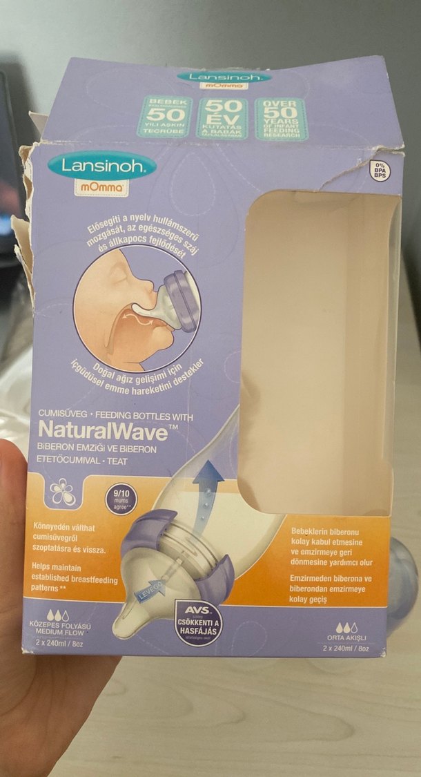 Mor Lansinoh Bebek Biberonu 2'li Set - Görsel 5