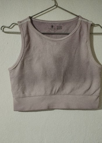 Lumberjack Kadın bej Kolsuz Crop Top