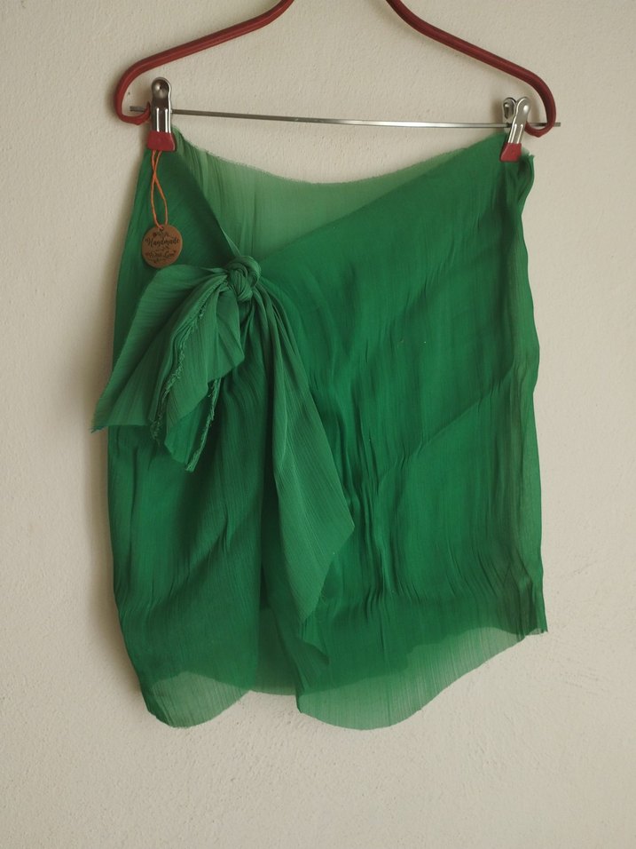 Yeşil Midi Bohem Pareo - Görsel 3