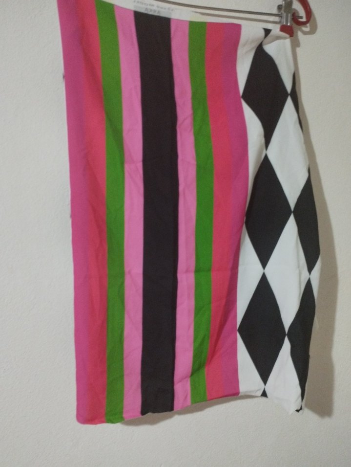 Bohem Siyah Beyaz Drapeli Kadın Pareo - Görsel 3