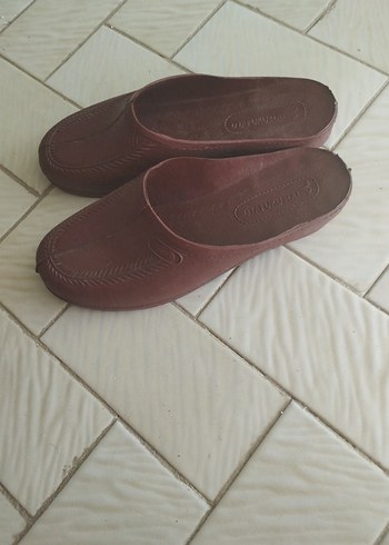 Kahverengi Erkek Terlikler Parlak Görünümlü - Görsel 3