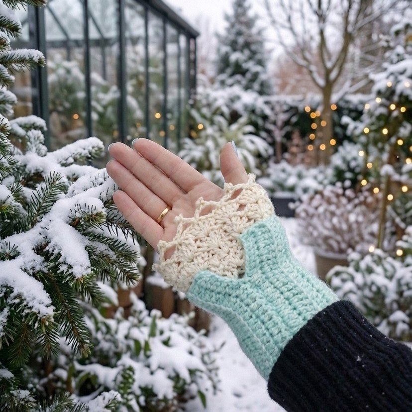 Turkuaz Vintage Eldiven - Görsel 3