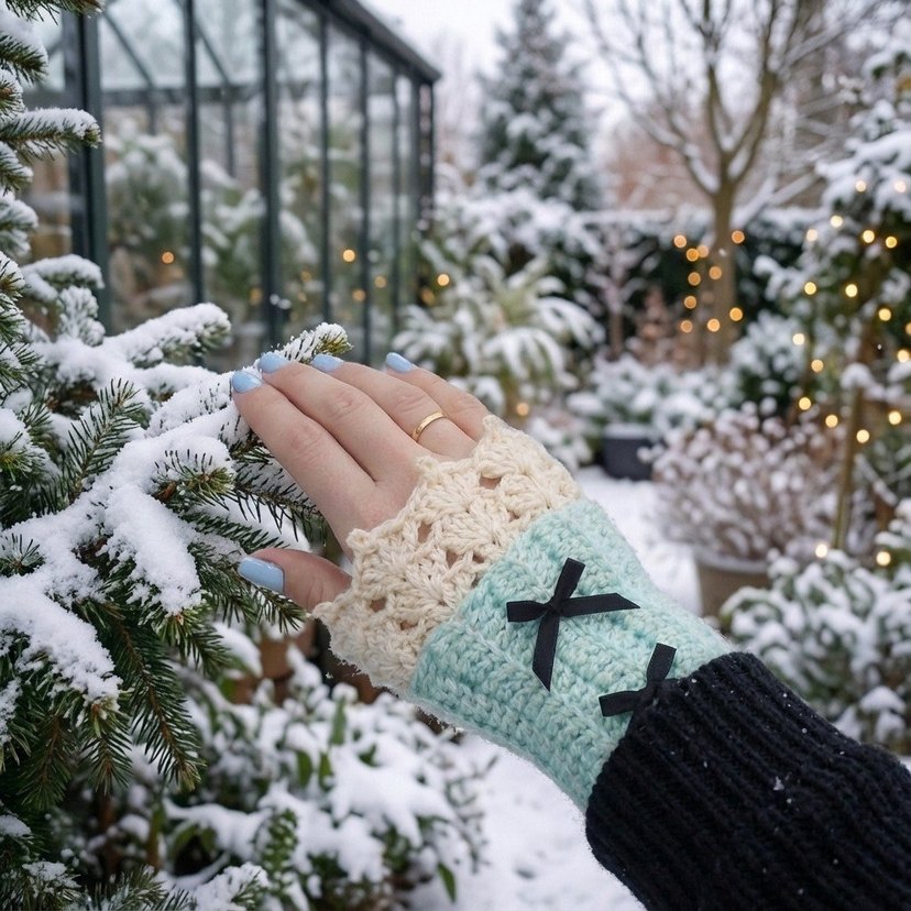 Turkuaz Vintage Eldiven - Görsel 4