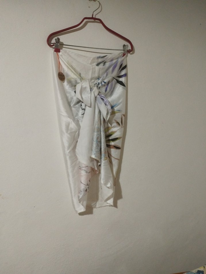 Bohem Bağlamalı Beyaz pareo - Görsel 2