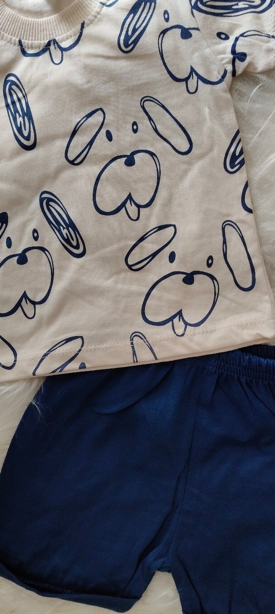 Bebek Erkek Kısa Kollu Baskılı Tişört ve Şort Seti - Görsel 2