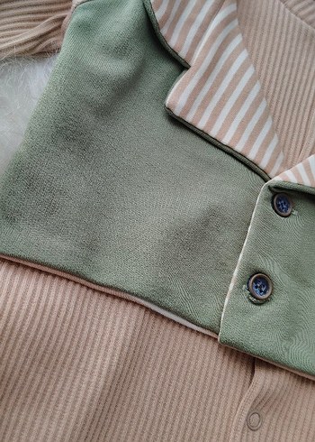 Düğmeli Uzun Kollu Bebek Tulumu - Görsel 2