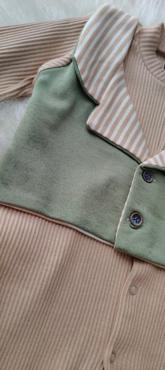 Düğmeli Uzun Kollu Bebek Tulumu - Görsel 2