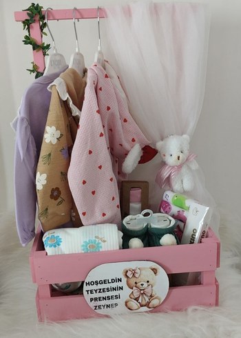 Pembe Pastel Bebek Hastane Çıkışı Seti