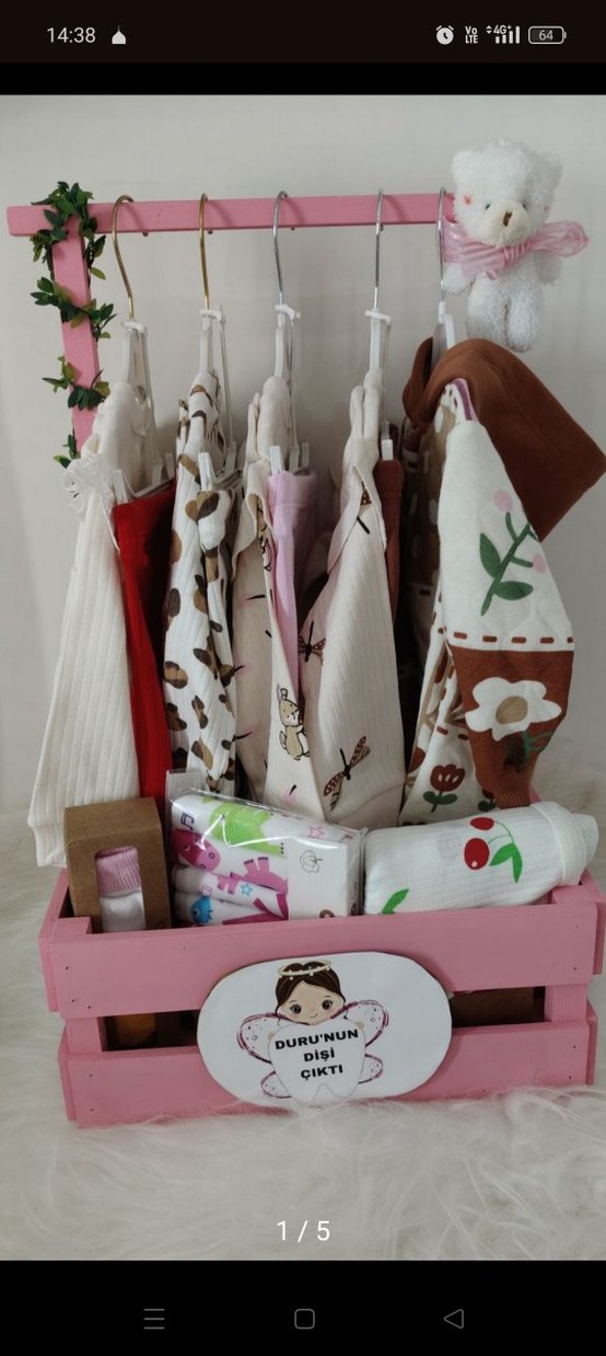 Pembe Pastel Bebek Hastane Çıkışı Seti - Görsel 2