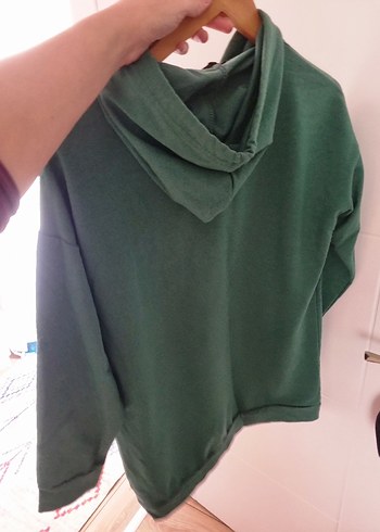 Koyu Yeşil Kadın Sweatshirt - Görsel 2