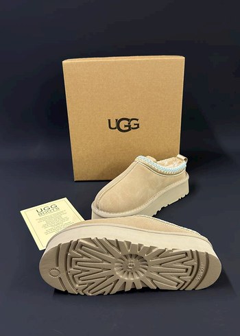 37 Beden UGG Bej Süet Platform Topuk Terlik