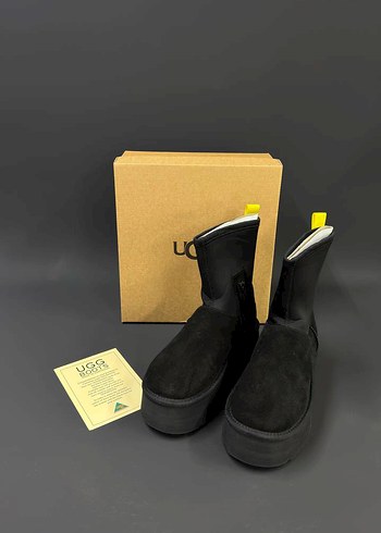 39 Beden siyah Renk UGG Siyah Platform Topuklu Kadın Bot