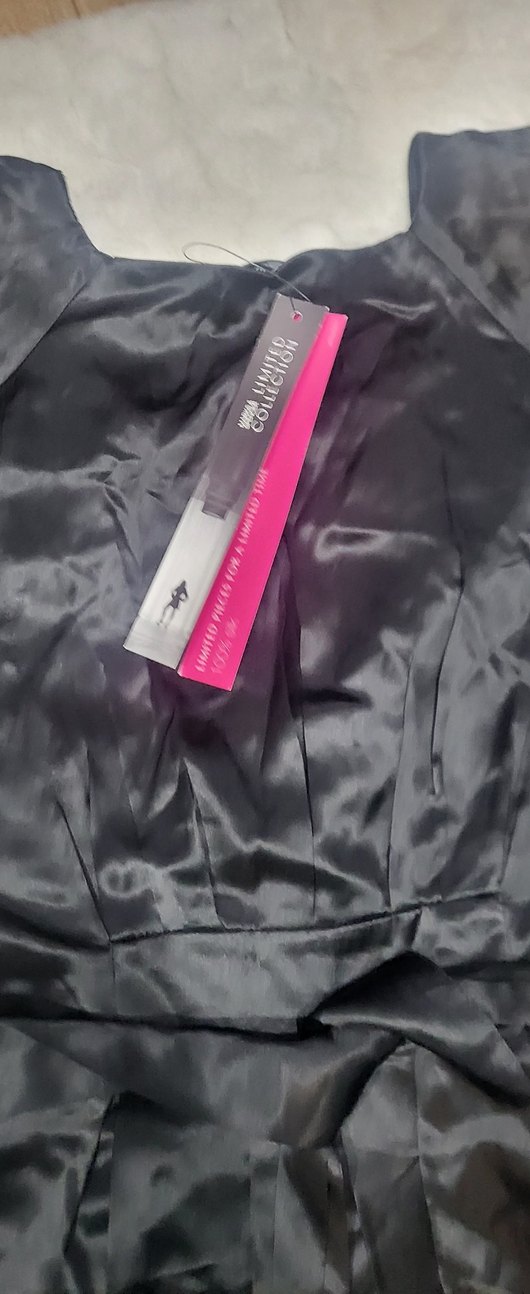 Siyah Gotik ipek Kadın Elbise - Görsel 4