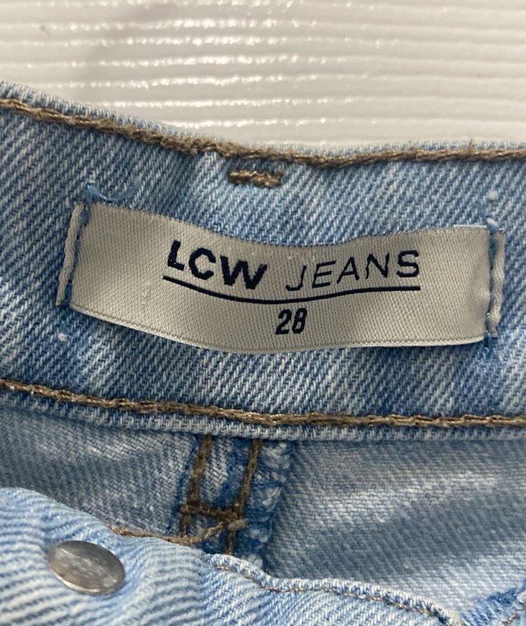 Lcw mavi kot şort - Görsel 3