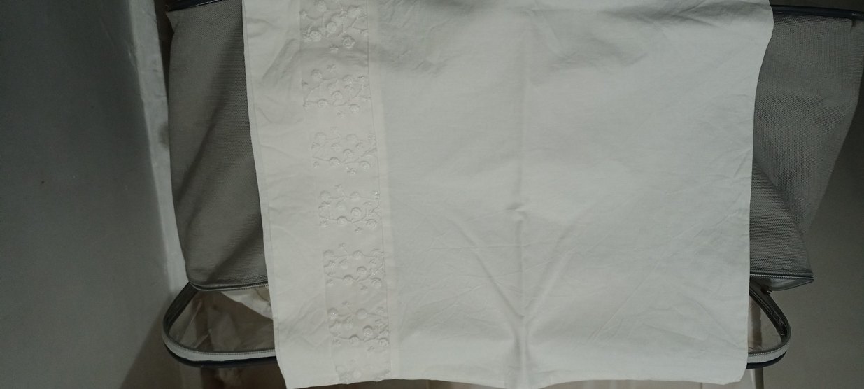 İşlemeli Beyaz Parlak Bebek Uyku Takımı - Görsel 5