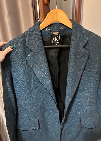 Calvin Klein Lacivert Melanj Blazer Ceket