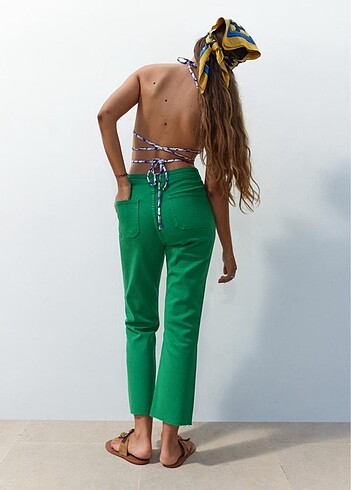 Zara Zara crop flare jean