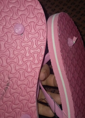 Sıfır parmak arası terlik pembe kırmızı ve mavi  - Görsel 5