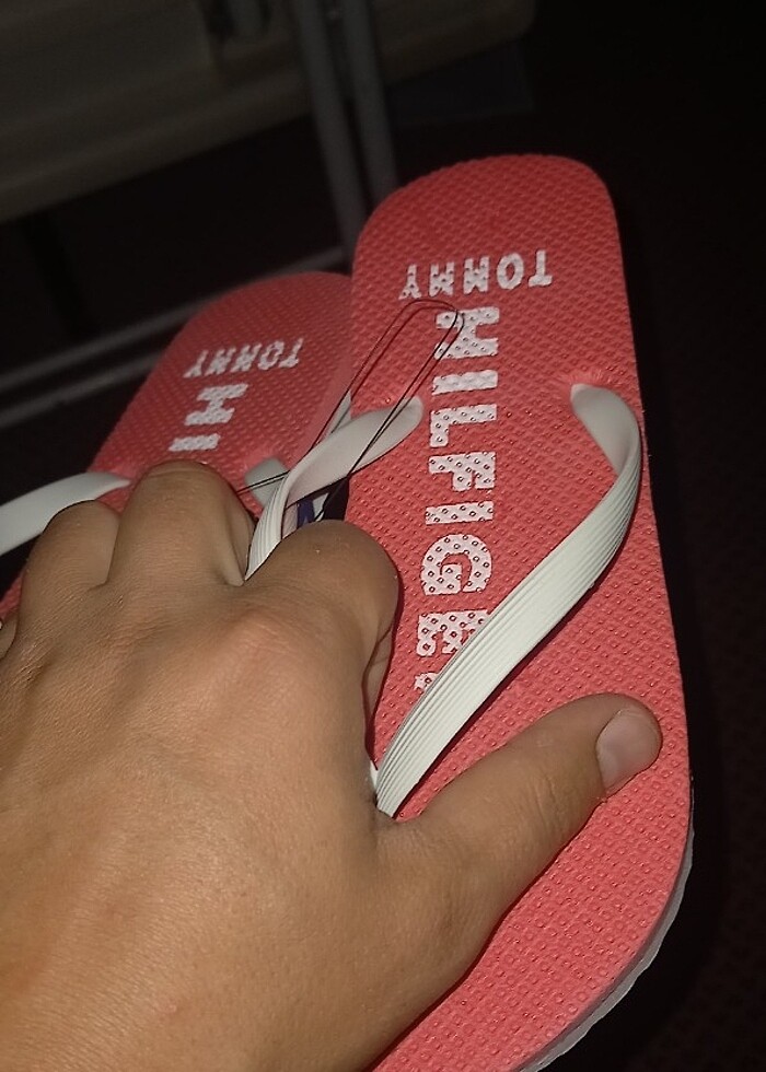 Sıfır parmak arası terlik pembe kırmızı ve mavi  - Görsel 4