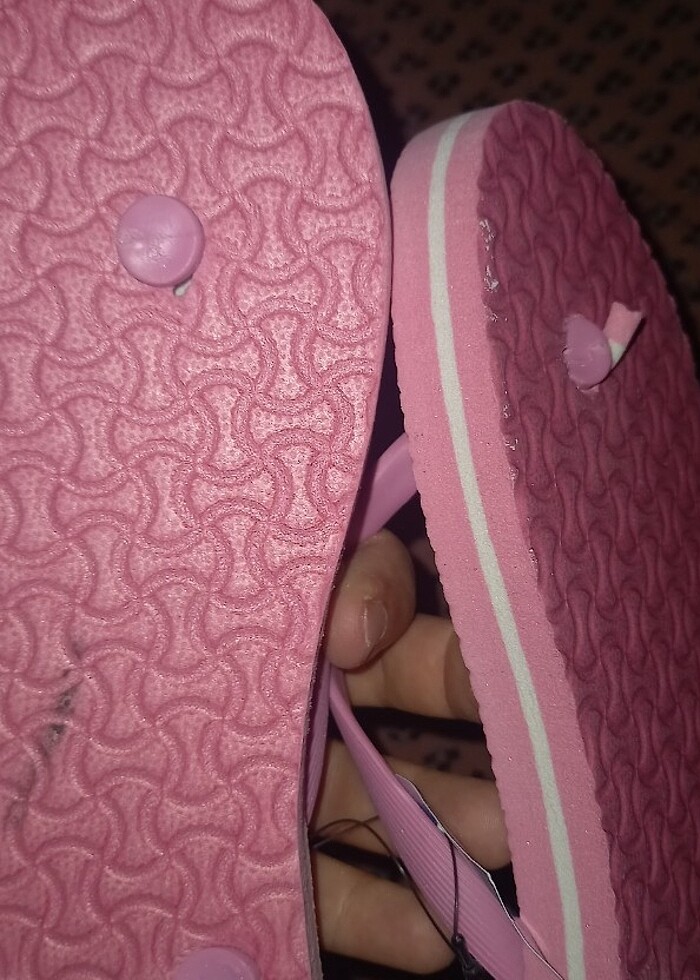 Sıfır parmak arası terlik pembe kırmızı ve mavi  - Görsel 5