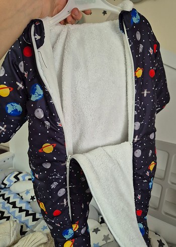 Uzay Desenli Bebek Erkek Astronot Tulum - Görsel 4