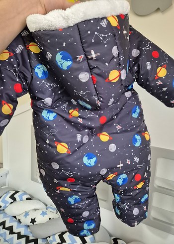 Uzay Desenli Bebek Erkek Astronot Tulum - Görsel 3