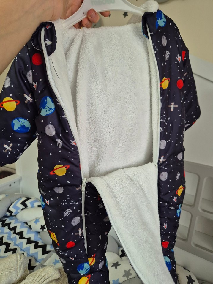 Uzay Desenli Bebek Erkek Astronot Tulum - Görsel 4