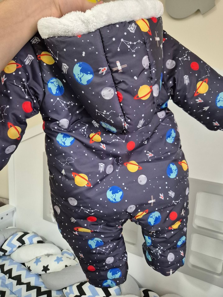 Uzay Desenli Bebek Erkek Astronot Tulum - Görsel 3