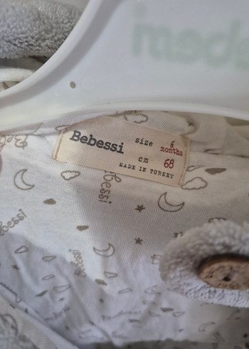 Gri Bebek Erkek Düğmeli Tulumu - Görsel 3