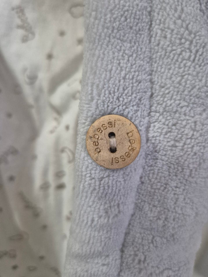 Gri Bebek Erkek Düğmeli Tulumu - Görsel 5