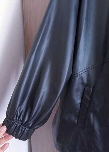 Diğer Oversize deri ceket